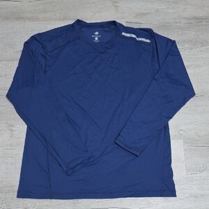 NWT BLOQTEK Men's Navy  Long Sleeve Shirt, UPF 50+, Quick Dry - Size XL